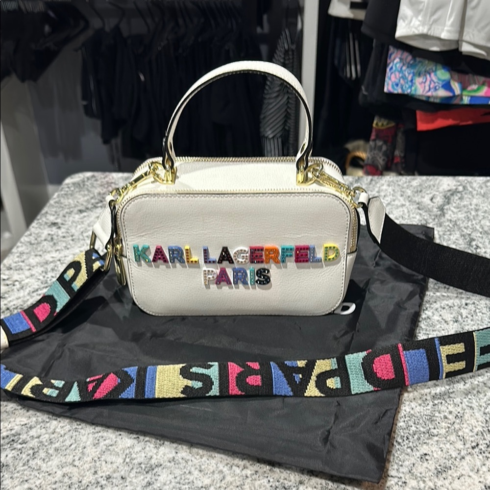 Karl Lagerfeld Paris White Crossbody Bag